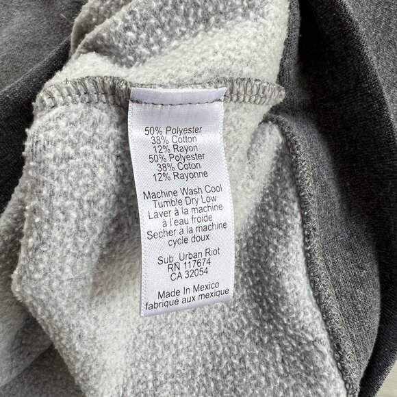 Sub_Urban Riot Good Vibes Graphic Crew Sweatshirt in Heather Grey XS - Picture 9 of 11